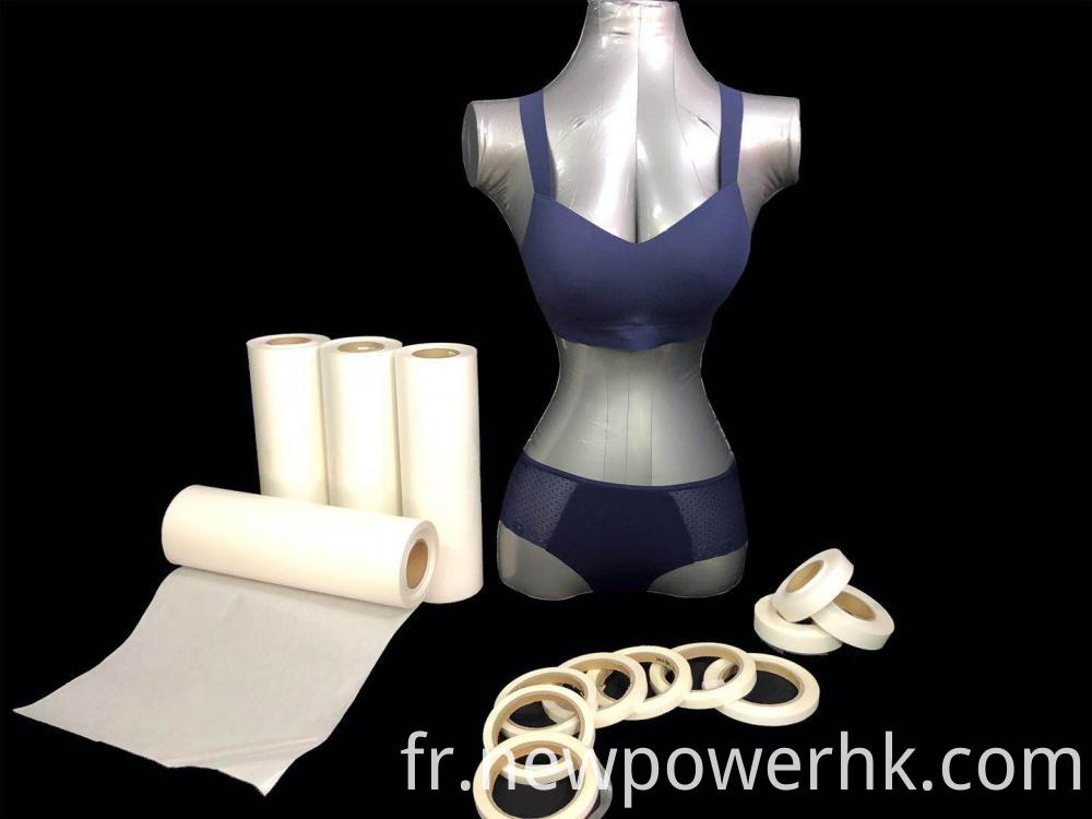 Film adhésif thermofusible lavable à chaud de 0,15 mm d'épaisseur 0.15MM Thickness white washable hot melt adhesive film